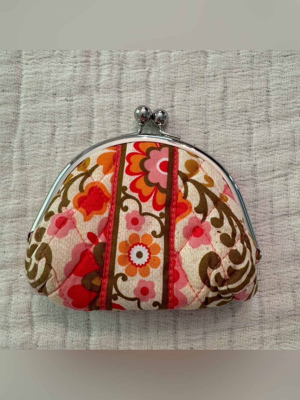 Vera Bradley Double Kiss Lock Coin Purse